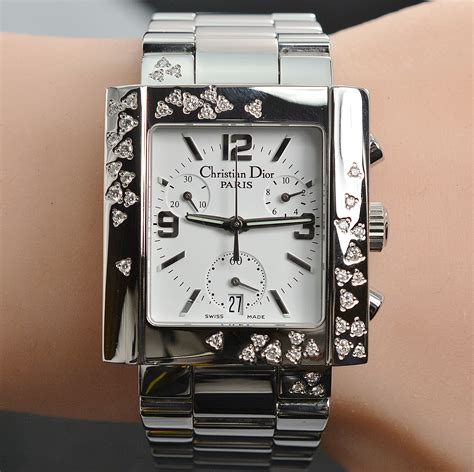 christian dior diamond watch|Christian Dior vintage ladies watch.